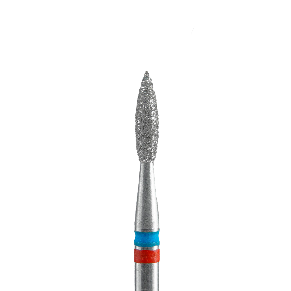ALEZORI DIAMOND NAIL DRILL BIT DUO FLAME RED-BLUE EXPERT HEAD – 2.1MM / 8MM
